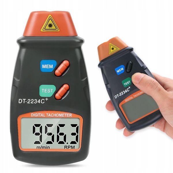 TACHOMETR LASEROWY MIERNIK OBROTÓW OBROTOMIERZ LCD zdjęcie 1