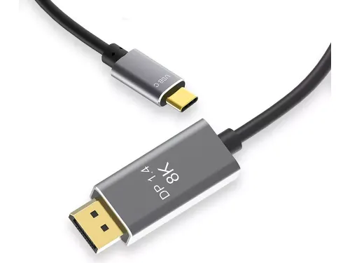 Kabel przewód displayport USB typ-c 1.4 video audio USB-c 8k 4k 2k 1,8m na Arena.pl
