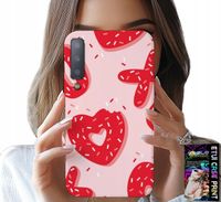 ETUI DO SAMSUNG A7 2018 - KOBIECE, MODNE WZORY XOXO SERCE + SZKŁO