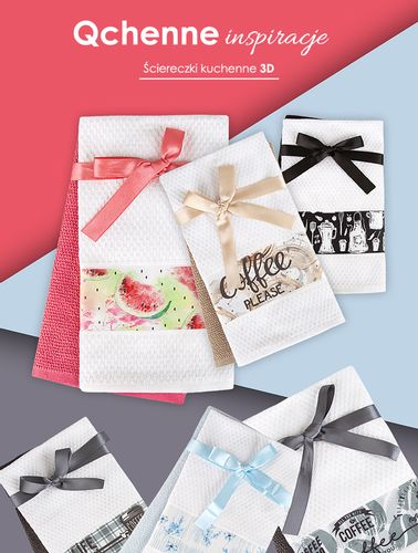 Ściereczka i ręcznik komplet kuchenny 3D 40x60 2szt Greno Hana na Arena.pl