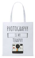 Dla Fotografa Fotografki Torba Eco Biała Shopper Z Nadrukiem Ze Zdjęciem