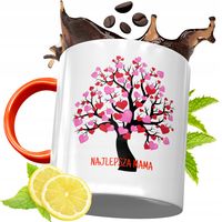 Kubek Pomarańczowy Dla Mamy Mamusi Dzień Mamy Z Nadrukiem Ze Zdjęciem