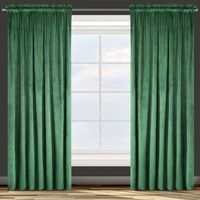 Zasłona gotowa na taśmie ROSA 140x270 Eurofirany ciemnozielona