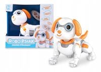 Robot pies interaktywny pupil na pilota ruchomy ogon oczy LED komendy 19cm