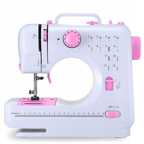 MASZYNA DO SZYCIA MINI PRZENOŚNA 12 ŚCIEGÓW AKCESORIA + GRATISY BIAŁA na Arena.pl