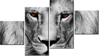 90CM 160 OBRAZ 4 ELEM LWIE SPOJRZENIE ŚCIENNY