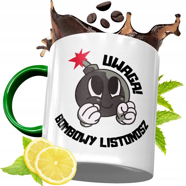 Kubek Zielony Dla Listonosza Na Prezent Urodziny Z Nadrukiem Ze Zdjęciem zdjęcie 1