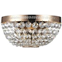 Lampa ścienna Ottilia DIA700-WL-02-G crystal złota