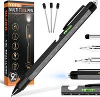 WIELOFUNKCYJNY DŁUGOPIS 9w1 MULTITOOL PEN Latarka Poziomica Śrubokręt