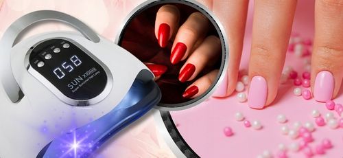 Mocna Lampa Do Paznokci Hybryd Żeli UV LED Sun x10 Max LCD Z Rączką na Arena.pl