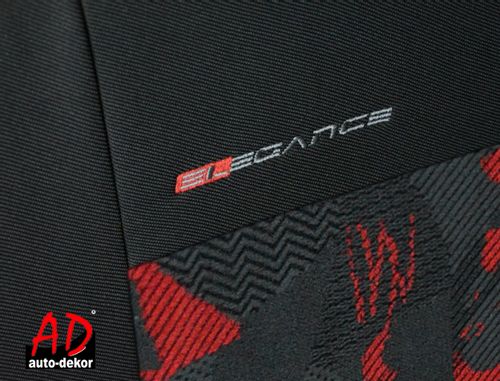 Uniwersalne welurowe pokrowce ELEGANCE CZERWONE do RENAULT MODUS na Arena.pl