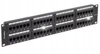 Patch panel Lanberg PPU5-2048-B 48 port 2U 19" kat.5e czarny