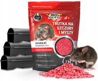 TRUTKA GRANULAT NA GRYZONIE 1KG + STACJA DERATYZACYJNA X3 BROMADIOLONE