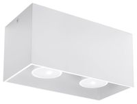 Plafon LAMPA sufitowa SL.0380 natynkowa OPRAWA prostokątna downlight biała