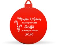 Bombka z imieniem imię srebrna złota napis grawer