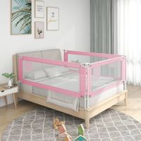 Lumarko Barierka do łóżeczka dziecięcego, różowa, 120x25 cm, tkanina!