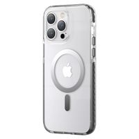 magnetyczne etui iphone 14 magsafe pqy ice crystal series szare