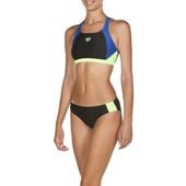 ARENA STROJE PŁYWACKIE WOMEN'S REN TWO PIECES BLACK ROYAL SHINY GREEN