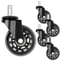 5x Kółka do Fotela Biurowego Ikea Kauczukowe Ciche Obrotowe Fotel Biurowy