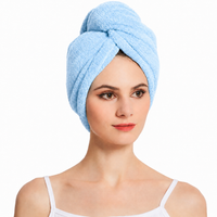 Ręcznik turban do włosów szybkoschnący mikrofibra guzik Aqua-Sport Turban