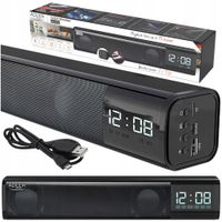 2X Multifunkcyjny Głośnik Soundbar przenośny z budzikiem Bluetooth 5.0 ADLE