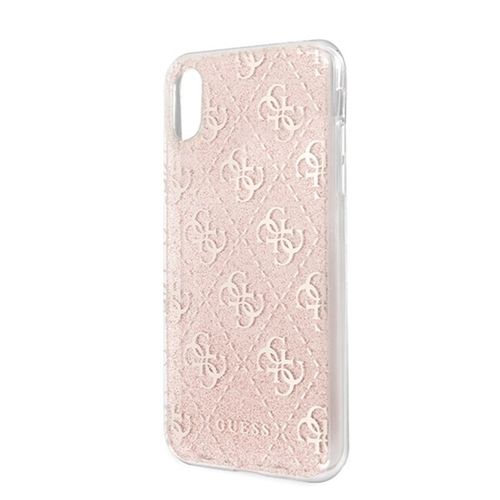 Guess 4G Peony Solid Glitter - Etui iPhone Xs / X (różowy) na Arena.pl