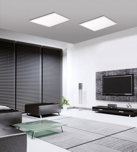 Plafon LED srebrny -LEUCHTEN DIRECT +pilot na Arena.pl