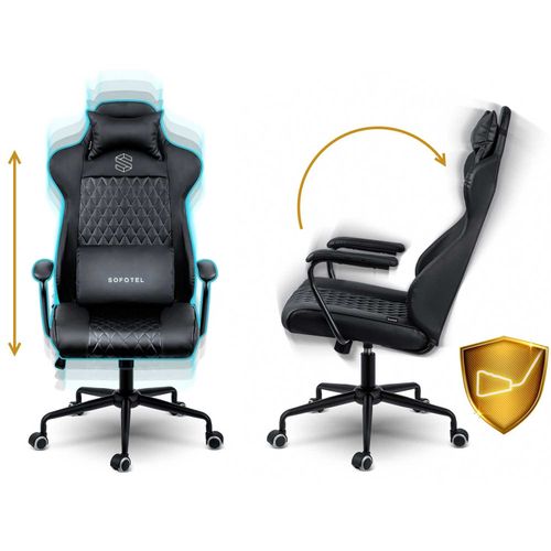 Fotel biurowy Sofotel Werona - czarny - 2581 na Arena.pl