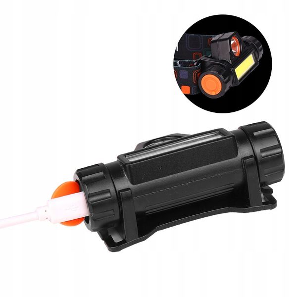 CZOŁÓWKA LED Magnes USB Akumulator MOCNA XPE COB zdjęcie 10