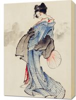 Obraz 50x70cm Gejsza Katsushika Hokusai Japoński Vintage do Salonu