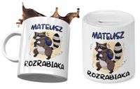 Dla Mateusza Zestaw Kubek + Skarbonka Dla Dziecka Z Nadrukiem Ze Zdjęciem