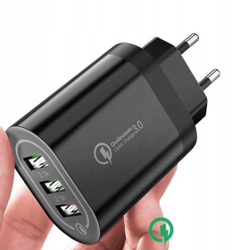 SZYBKA Ładowarka sieciowa QC 3.0 3xUSB Kostka Szybkie Ładowanie Mocna na Arena.pl