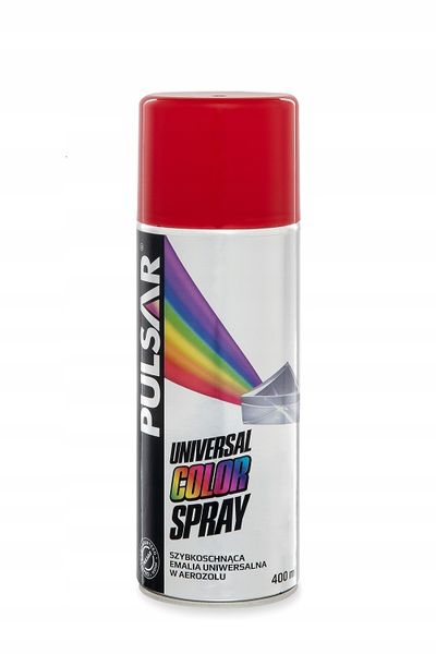LAKIER CZERWONY POŁYSK PULSAR SPRAY RAL 3002 400 ml zdjęcie 2