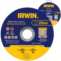 2X IRWIN TARCZA DO METALU PŁASKA 125mm x 1,2mm x 22,23mm /10szt.