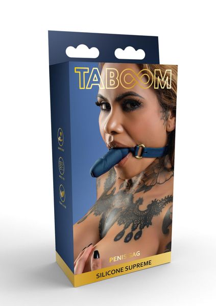 Silicone Penis Ball Gag Blue zdjęcie 2