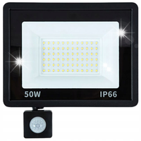 Halogen Naświetlacz Reflektor LED 50w 6000k Z Czujnik Ruchu Zmierzchu IP66