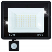 Halogen Naświetlacz Reflektor LED 50w 6000k Z Czujnik Ruchu Zmierzchu IP66