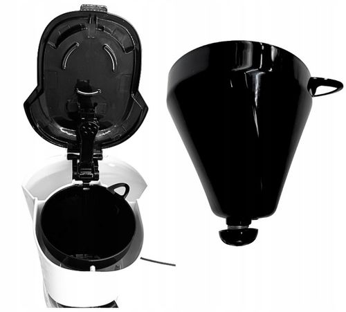 EKSPRES DO KAWY PRZELEWOWY KOMPAKTOWY QUIGG BIAŁY 1,5L 900W + TIMER na Arena.pl