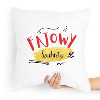 Poduszka Dla Szachisty Fajowy Szachista Z Nadrukiem Ze Zdjęciem