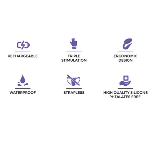 strap-on-me model m violet - bezpaskowa maszyna intymna, 3 silniki, pilot na Arena.pl