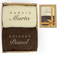 Zestaw ręczników HAFT IMION na ŚWIĄTECZNY PREZENT DLA BABCI I DZIADKA