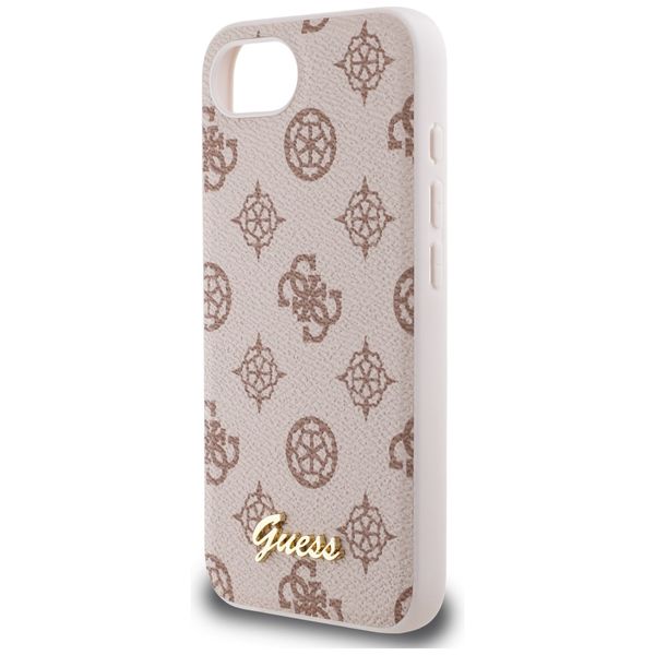 etui guess peony script logo magsafe do  iphone 16e brązowy zdjęcie 6