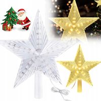 2SZT CZUBEK CHOINKOWY NA BOŻE NARODZENIE CZUBEK NA CHOINKĘ Z 31 DIODAMI LED