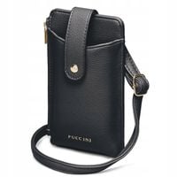 PUCCINI Torebka Damska Na Telefon z Kieszeniami Czarna BK1251016T-1