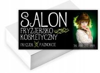 Wizytówki firmowe reklamowe 200szt SALON FRYZJERSKO KOSMETYCZNY wzory