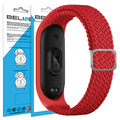 beline pasek mi band 7/6/5 textileczerwony/red na Arena.pl