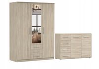 Zestaw SZANTAL 3D Szafa 150 Komoda FRIDA 01 135 półki SONOMA PRODUCENT