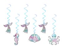 Dekoracja wisząca świderki Syrenka, 6 szt.