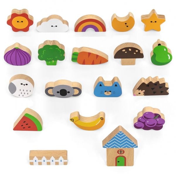 VIGA Drewniana Gra W Ciemno Losowanie Wzorów zdjęcie 9