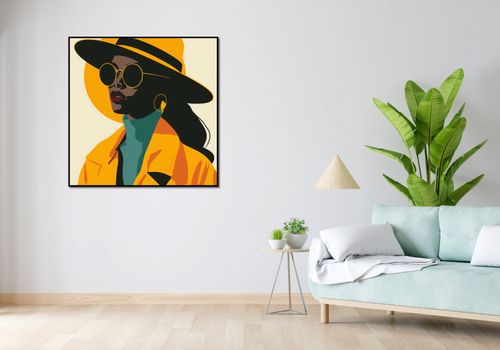 Plakat 100x100cm Żółta Stylowość na Arena.pl